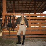 Quilted Jacket With Corduroy Trim