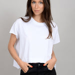 Boxy Tee - White, women's short sleeve top collection
