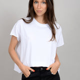 Boxy Tee - White, women's short sleeve top collection