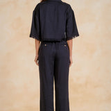 Button Down Fray Top