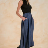 Sleeveless Mock Neck Dress