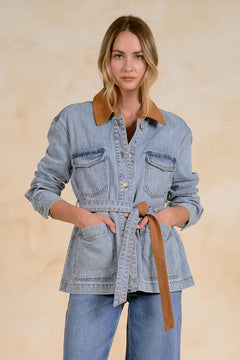 Collar Front Pocket Jacket