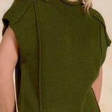 Crew Neck Cap Sleeve Sweater