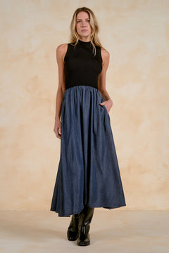 Sleeveless Mock Neck Dress