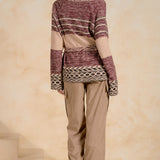 Patterned Wrap Cardigan