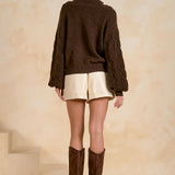 Layered Deep V Sweater