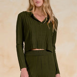 Collared Ribbed Sweater