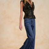 Leather Vest With Lapels