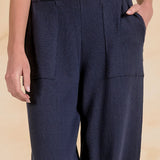 Knit Pant With Pleated Front Pockets