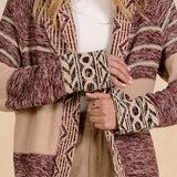 Patterned Wrap Cardigan