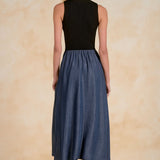 Sleeveless Mock Neck Dress