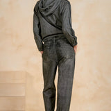 Sweatpant Jean With Track Stripe Detail