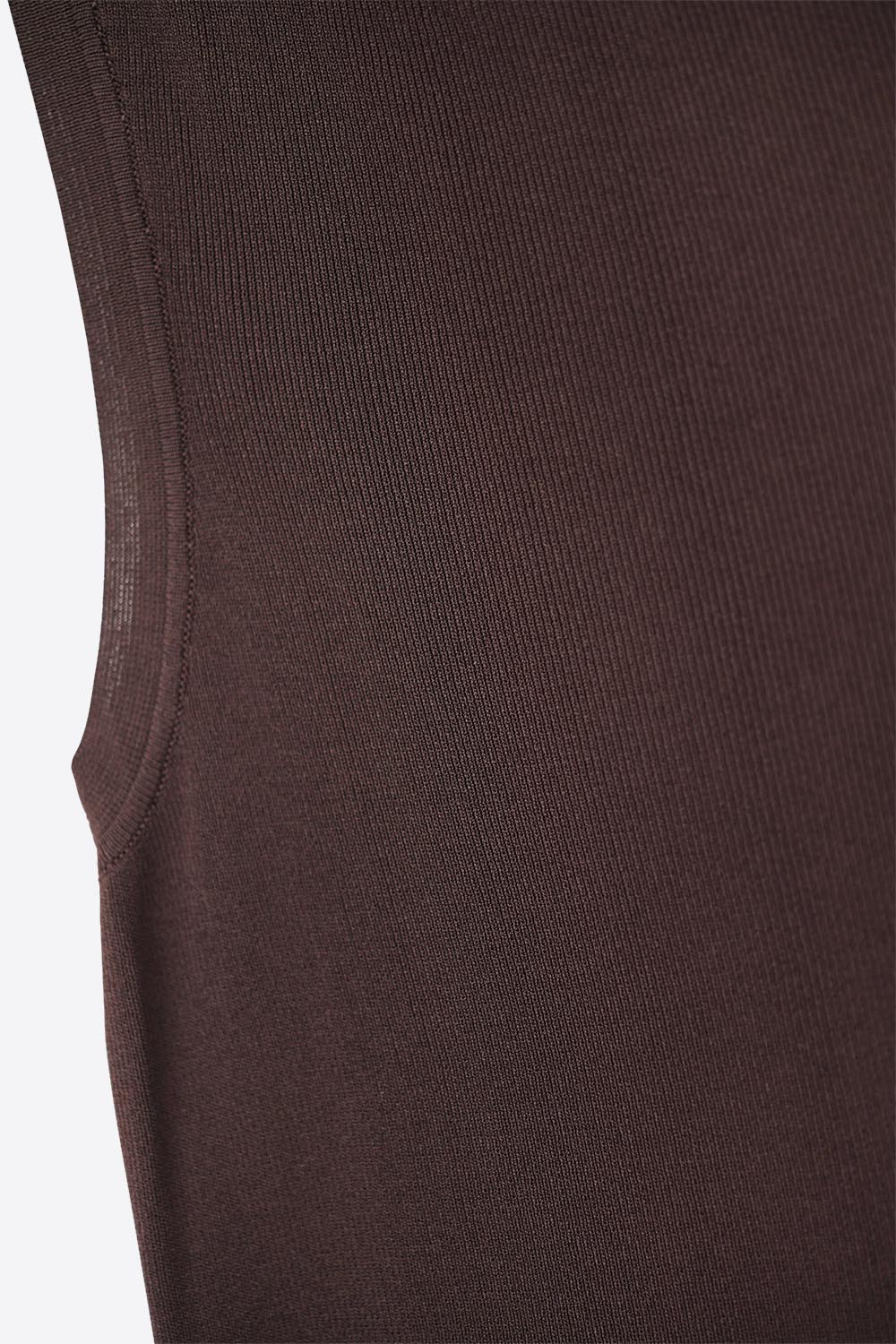 Ribbed Sleeveless Top - Brown, Women's Tops Collection