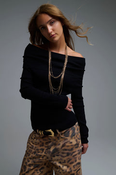 Off Shoulder Boat Neck Top