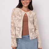 One Button Sequin Cardigan