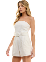 Belted Twill Romper