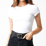 Basic Tee - white, womens t shirt collection 