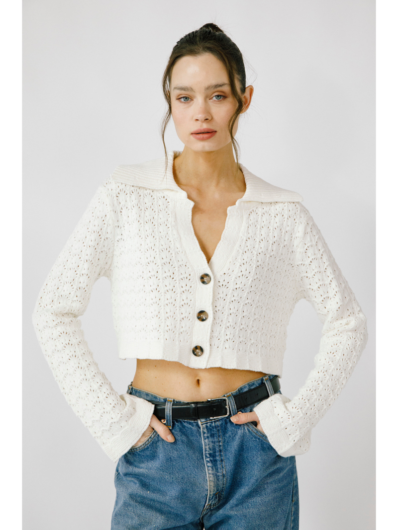 Cardigan Crop Sweater