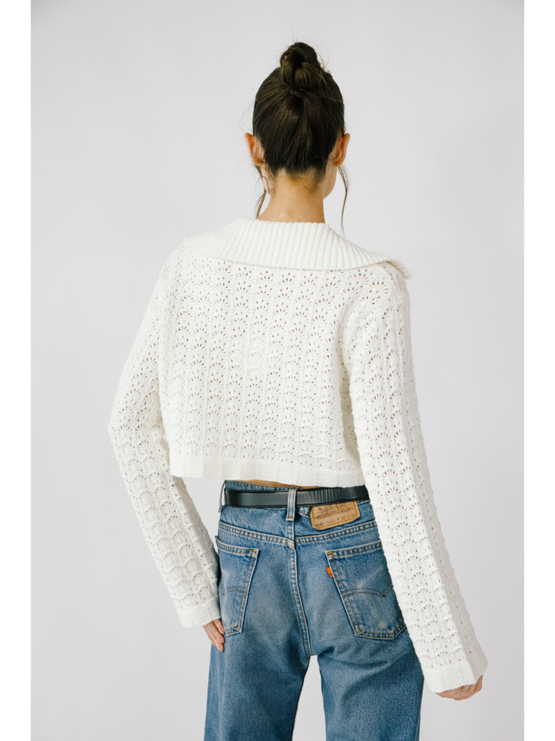 Cardigan Crop Sweater