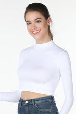 Mock Neck Crop Top