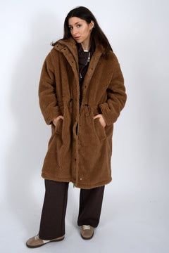 Long Sherpa Jacket - camel, womens jacket collection