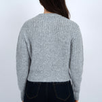 Crew Neck Cardigan - grey, womens cardigan collection