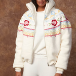 Printed Zip Jacket - snow, womens jacket collection