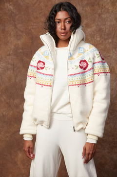 Printed Zip Jacket - snow, womens jacket collection