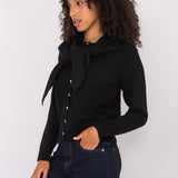 Cardigan With Attached Scarf