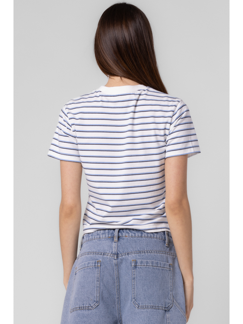 Knit Cotton Jersey Stripe Tee