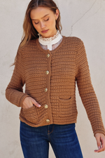 Thick Sweater With Gold Buttons