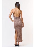 Leopard Knit Maxi Dress