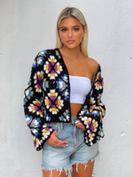 Crop Crochet Multi Sweater