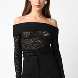 Lace Off Shoulder Top