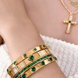 Heart Bangle Bracelet