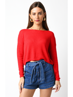 Thin Cropped Box Knit Sweater