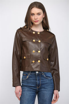Double Breasted Faux Jacket