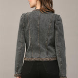 Braided Trim Jean Jacket