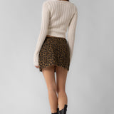 Frayed Mini Skirt