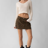 Frayed Mini Skirt