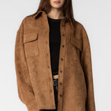 Oversized Faux Suede Shacket