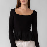 Ruffle Bubble Hem Top