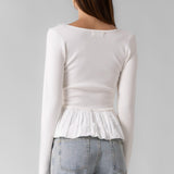 Ruffle Bubble Hem Top