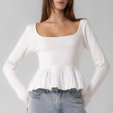 Ruffle Bubble Hem Top