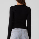Ribbed Long Sleeve Top