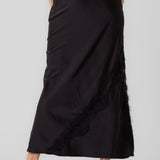 Satin Skirt With Scallop Lace