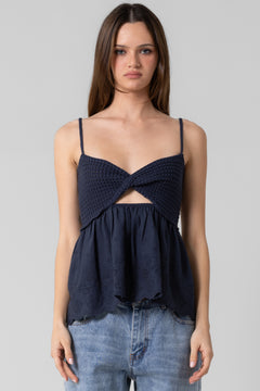 Twist Open Front Top