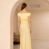 Satin Off The Shoulder Dress