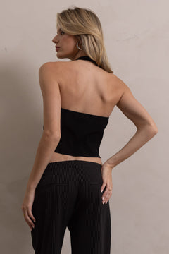 U Wire Trim Halter Top - Black, Women's Tops Collection