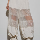 Balloon Pant With Lace Detail